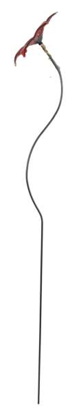 Zauberhafter Gartenstecker Glasblume rot ca. 120 cm - Gartendekoration